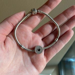 Pandora bracelet with charm